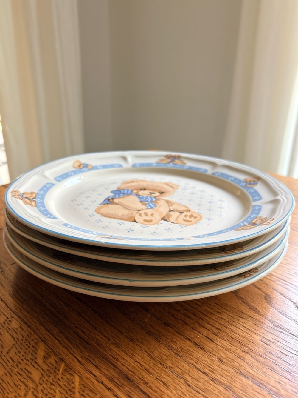 Vintage TIENSHAN Stoneware “Country Bear” Dinner Plates - Set of 4- ~10.5 inches - Picture 15 of 15